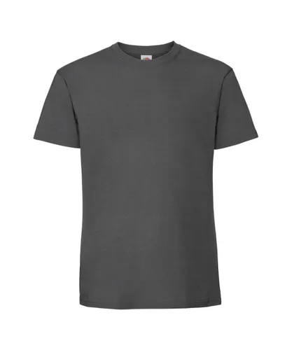 Fruit of the Loom Mens Iconic Premium Ringspun Cotton T-Shirt (Light Graphite) - Grey