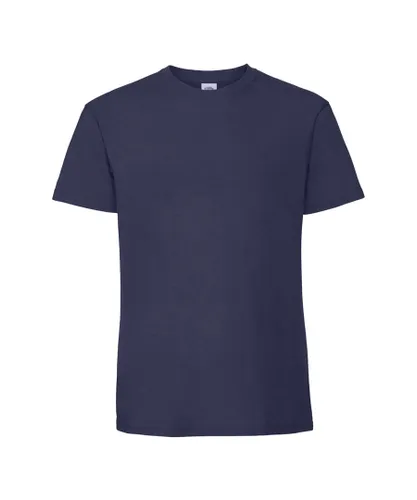 Fruit of the Loom Mens Iconic Premium Ringspun Cotton T-Shirt (Navy Blue)