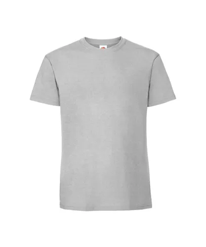 Fruit of the Loom Mens Iconic Premium Ringspun Cotton T-Shirt (Zinc) - Grey