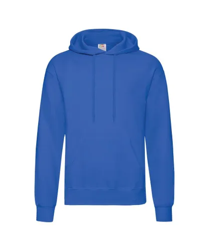 Fruit of the Loom Unisex Adults Classic Hooded Sweatshirt (Royal Blue)