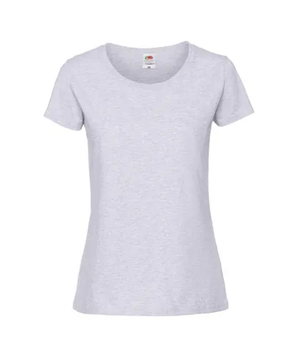 Fruit of the Loom Womens/Ladies Fit Ringspun Premium Tshirt (Ash) - Grey Cotton