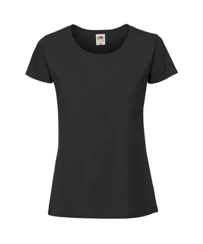 Fruit of the Loom Womens/Ladies Ringspun Premium T-Shirt (Jet Black)