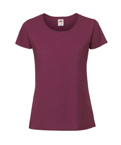 Fruit of the Loom Womens/Ladies Ringspun Premium T-Shirt (Oxblood) - Red