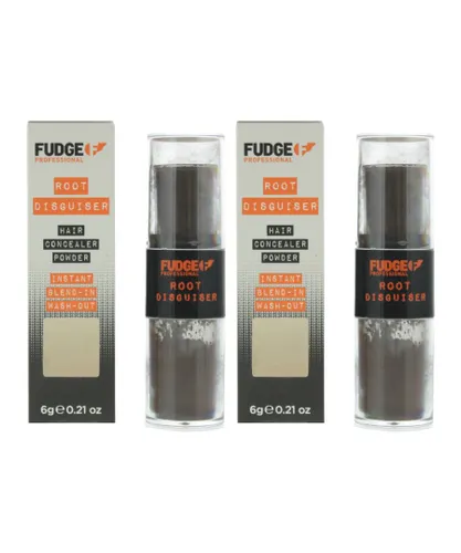 Fudge Unisex Professional Root Disguiser Hair Concealer Powder 6g - Dark Brown x 2 - One Size