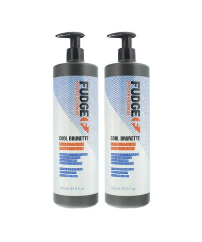 Fudge Womens Professional Cool Brunette Blue - Toning Conditioner 1000ml X 2 - One Size
