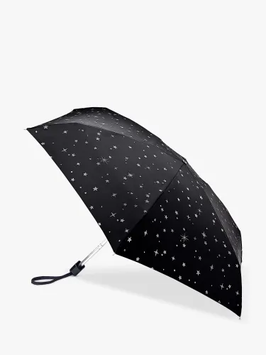 Fulton Tiny 2 Glitter Stars Umbrella, Black/Multi - Black/Multi - Female