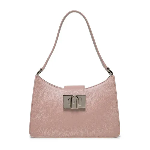 Furla , Geometric Shoulder Bag in Pink ,Pink female, Sizes: ONE SIZE