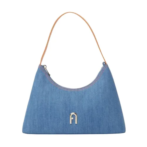 Furla , Mediterraneo Diamante Shoulder Bag ,Blue female, Sizes: ONE SIZE