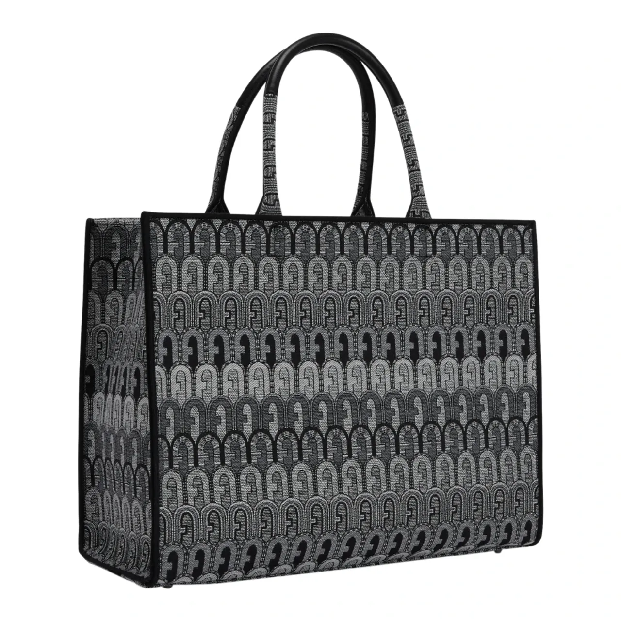 Furla , Opportunity Tote with Ethnic Motif ,Gray female, Sizes: ONE SIZE