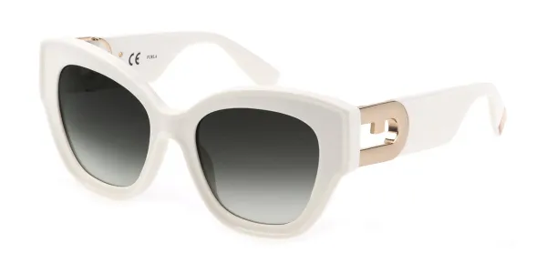 Furla SFU596 03GF Women's Sunglasses White Size 52