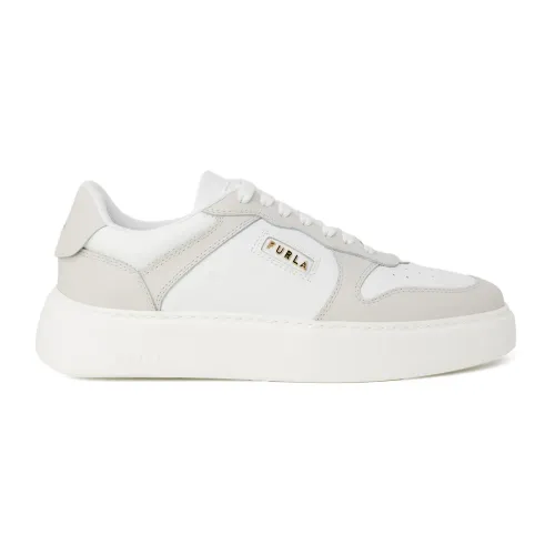 Furla , Womens Leather Sneakers - Spring/Summer Collection ,Gray female, Sizes: