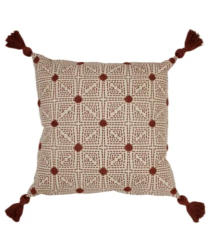 furn. Chia 50X50 Poly Cushion Red Clay Cotton - One