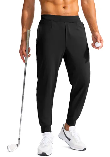 G Gradual Men's Golf Joggers Pants with Zipper Pockets