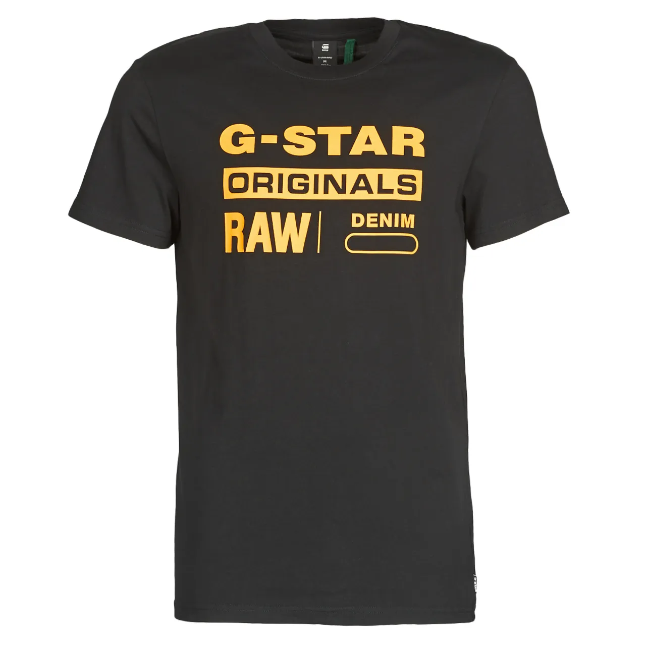 G-Star Raw  COMPACT JERSEY O  men's T shirt in Black