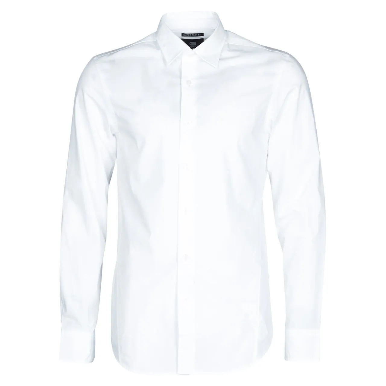 G-Star Raw  DRESSED SUPER SLIM SHIRT LS  men's Long sleeved Shirt in White