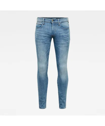 G-Star RAW Mens 3301 Skinny Jeans - Navy Cotton