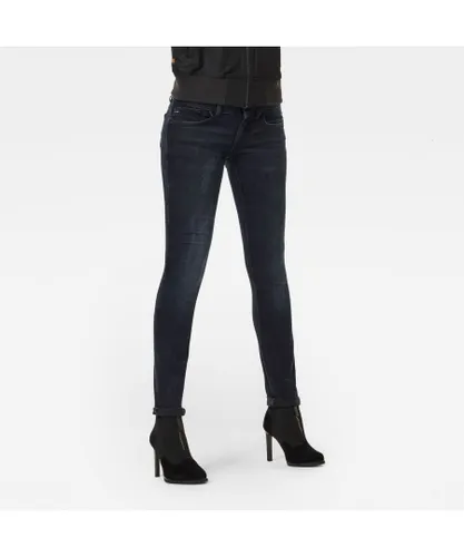 G-Star RAW Womens Lynn Super Skinny Jeans - Navy Cotton