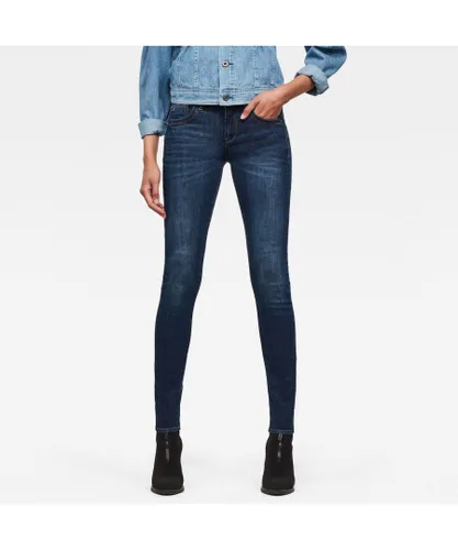 G-Star RAW Womens Lynn Super Skinny Jeans - Navy Cotton