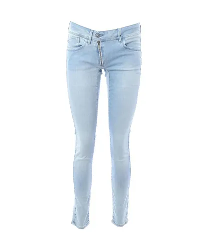 G-Star RAW Womens Lynn Zip Skinny Jeans in Blue Denim