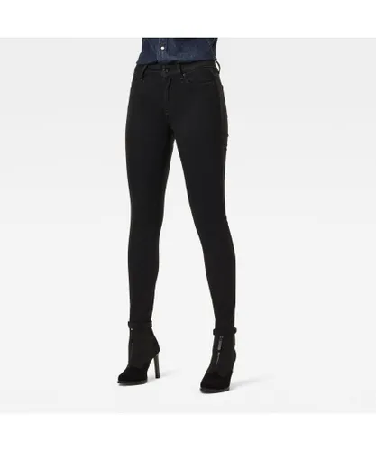 G-Star RAW Womens Shape Skinny Jeans - Black Cotton