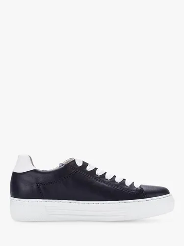 Gabor Camrose Wide Fit Platform Lace Up Trainers, Midnight - Midnight - Female