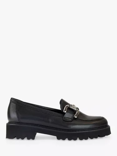 Gabor Donna Leather Loafers - Black - Female
