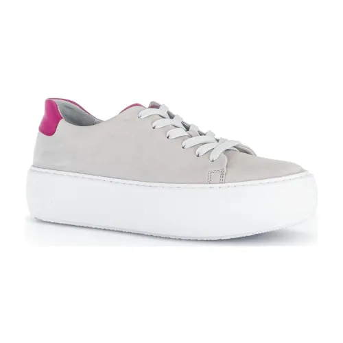 Gabor , Grey Suede Women`s Sneakers ,Gray female, Sizes: