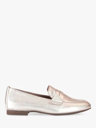 Gabor Viva Leather Loafers, Gold - Puder Gold Leather - Female