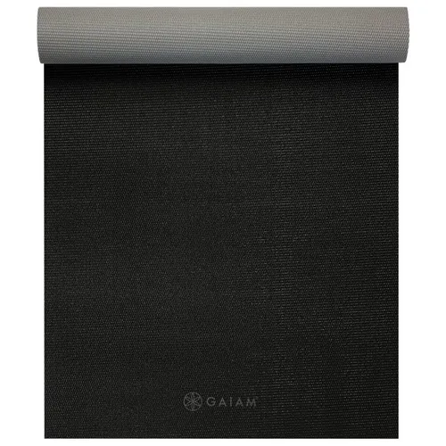 GAIAM - 4 mm Classic 2-Color Yoga Mat - Yoga mat size 61 cm x 173 cm x 0,4 cm, black