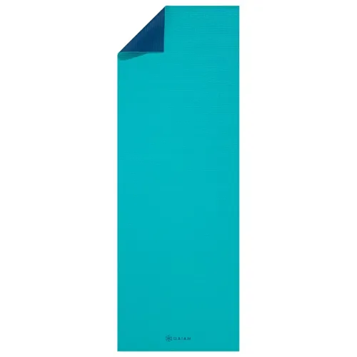 GAIAM - 4 mm Classic 2-Color Yoga Mat - Yoga mat size 61 cm x 173 cm x 0,4 cm, turquoise