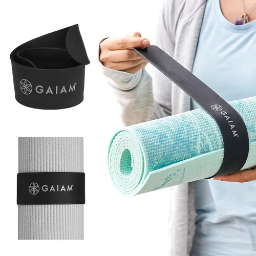 Gaiam Yoga Mat Strap Slap Band - Keeps Your Mat Tightly