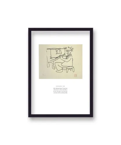 Gallery Print & Art John Lennon Personal Sketch Collection 10 Borrowed Time - Black Frame Wood - One