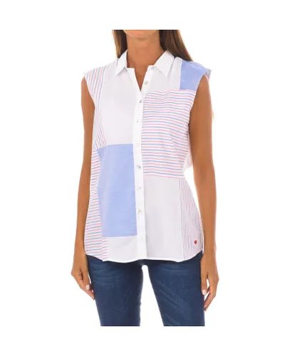 Galvanni Womens PIETRA lapel collar sleeveless blouse GLVSW1045031 woman - Multicolour Cotton