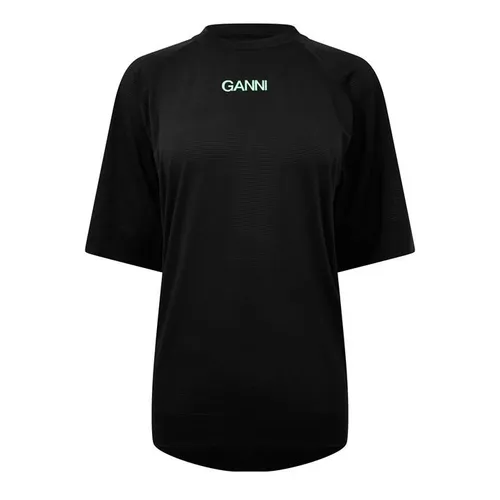 Ganni Active T Shirt - Black