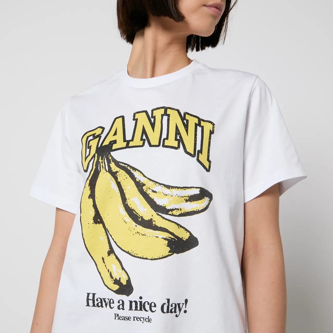 Ganni Banana Relaxed Organic Cotton-Jersey T-Shirt