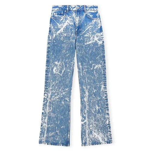 GANNI Bleach Denim Jeans - Blue