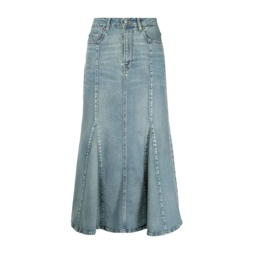 Ganni , Blue Denim Skirt ,Blue female, Sizes: