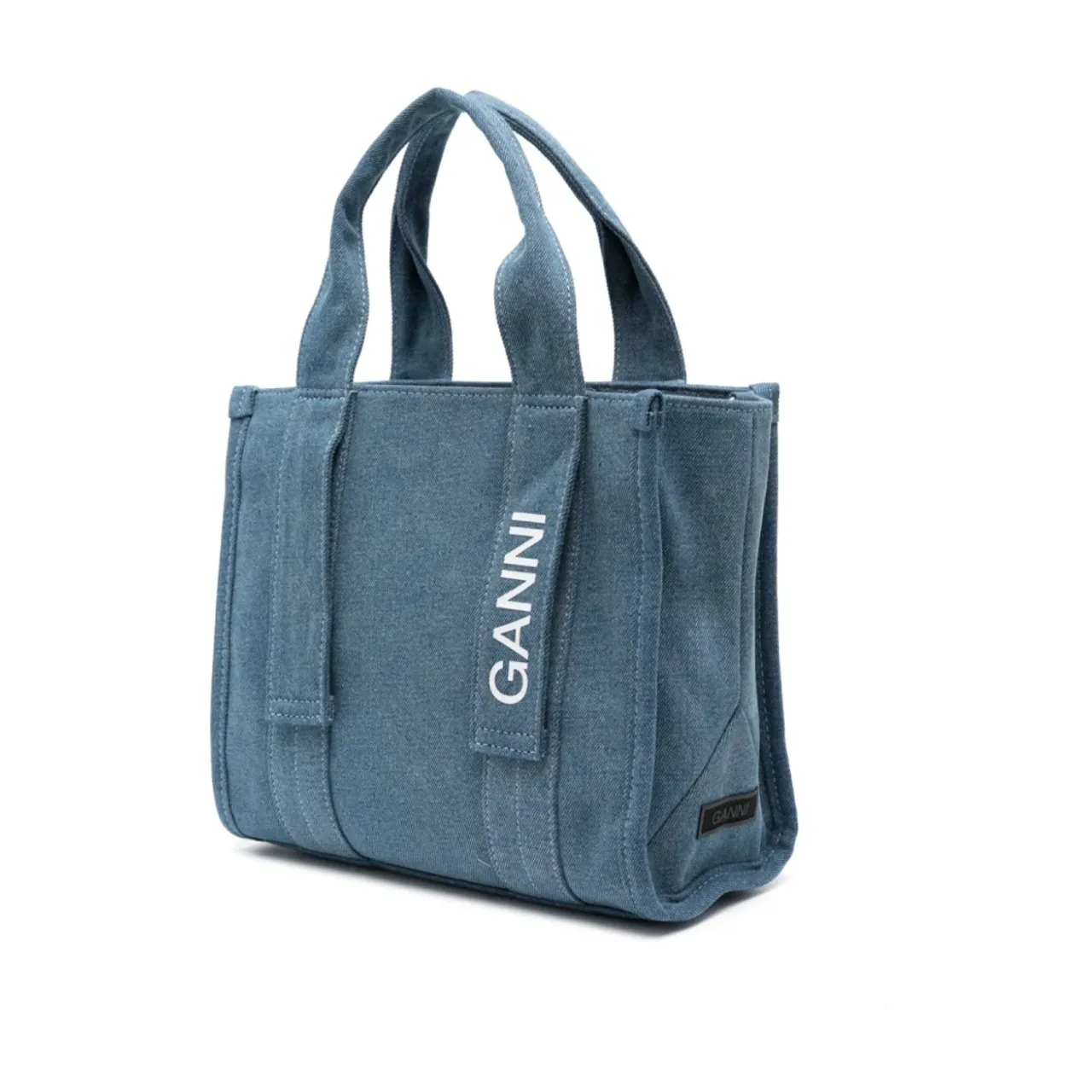 Ganni , Blue Denim Tote Bag ,Blue female, Sizes: ONE SIZE