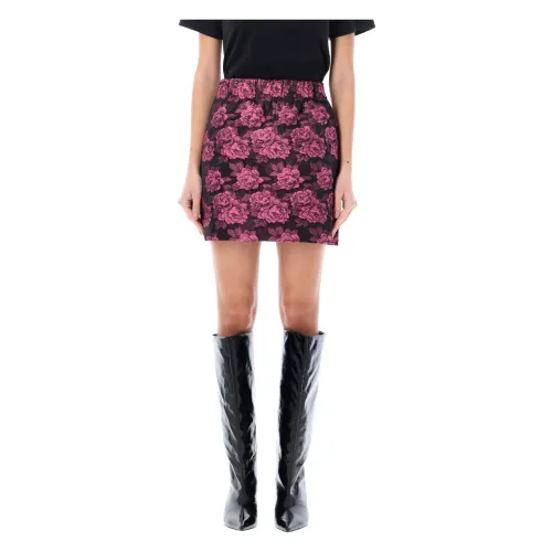 Ganni , Botanical Jacquard Mini Skirt ,Pink female, Sizes: