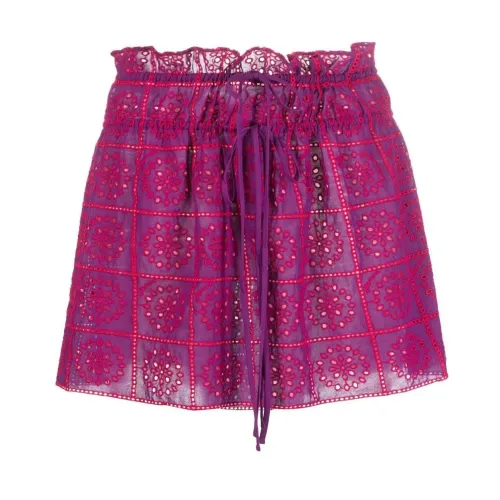 Ganni , F7841 Mini Skirts ,Purple female, Sizes: