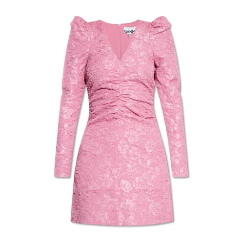 Ganni , Floral dress ,Pink female, Sizes: