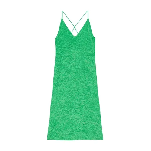 Ganni , Ganni Dresses Green ,Green female, Sizes: