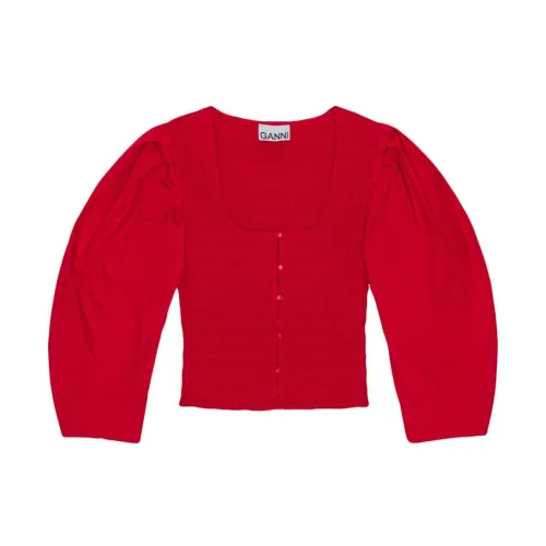 Ganni , Ganni Shirts Red ,Red female, Sizes: