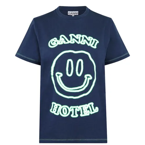 GANNI Hotel T Shirt - Blue