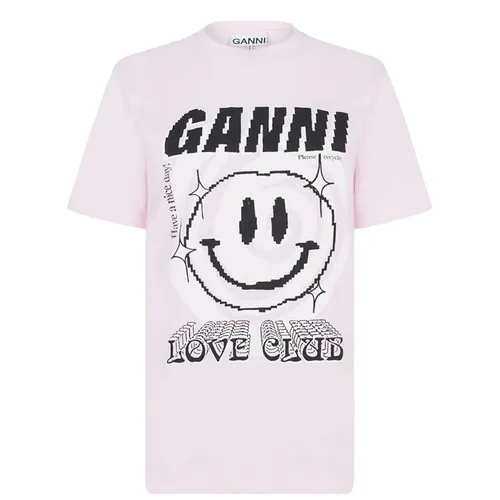 GANNI Love Club T Shirt - Purple