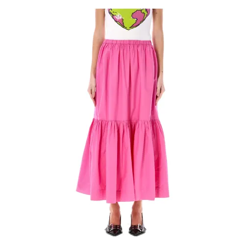 Ganni , Midi Skirt - Stylish and Versatile ,Pink female, Sizes: