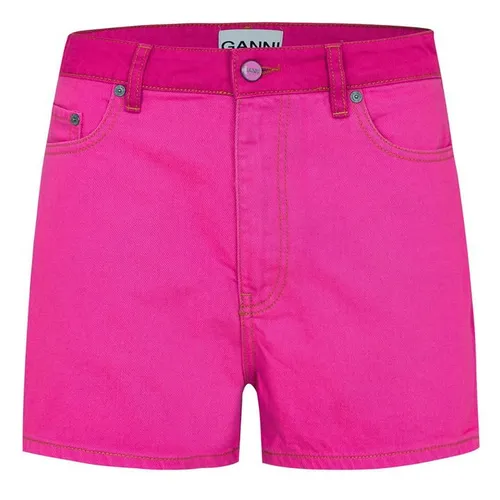 GANNI Mini Denim Shorts - Pink