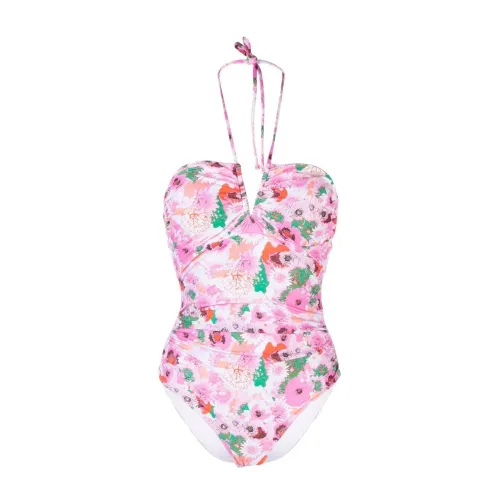 Ganni , One-piece Swimsuit ,Pink female, Sizes: