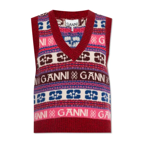 Ganni , Patterned vest ,Multicolor female, Sizes: