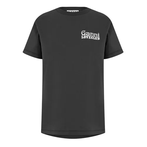 GANNI Relaxed Loveclub T-Shirt - Black